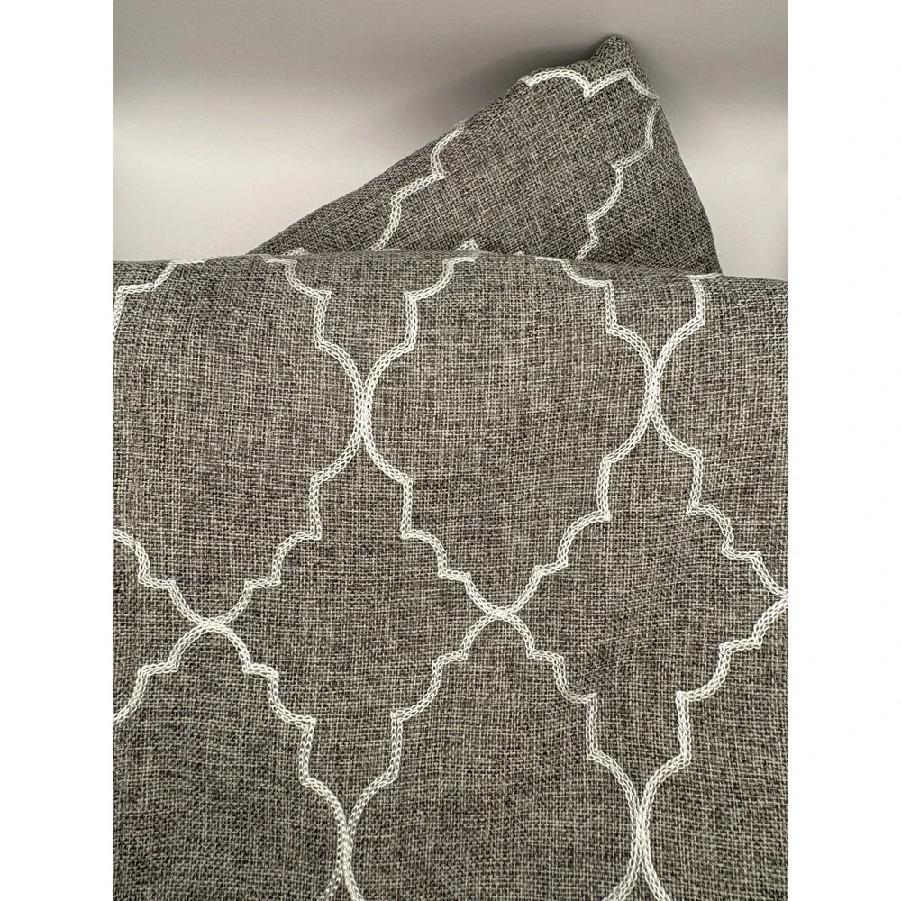 Sonoma‎ Goods For Life Grey Quatrefoil Trellis Grommet Curtain Panels Set